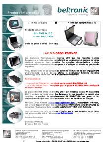 Info EOL RNB W130 et RNB CA27 - 06-09-2007