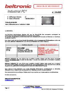 Info EOL RTC-E100A - 18-04-2014